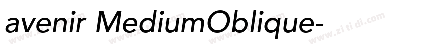 avenir MediumOblique字体转换